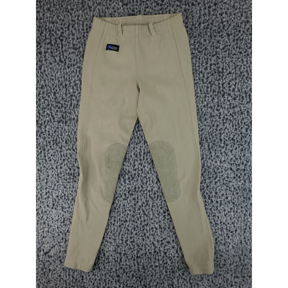 Irideon Riding Breeches Womens Large Tan‎ Ribbed Knee Patch Made in USA